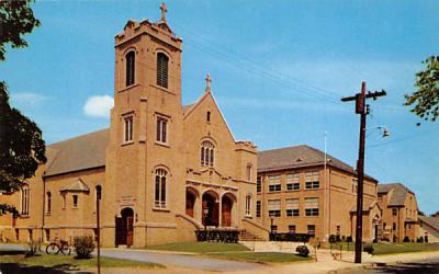 St. Mary's Catholic Church School and Convent Pompton Lakes, New Jersey Postcard