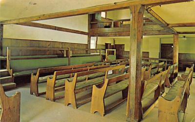 Simple interior of the Friends Meeting House Plainfield, New Jersey Postcard