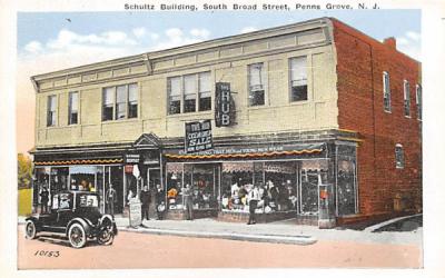 Schultz Building Penns Grove, New Jersey Postcard