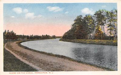Scene on the Canal Princeton, New Jersey Postcard