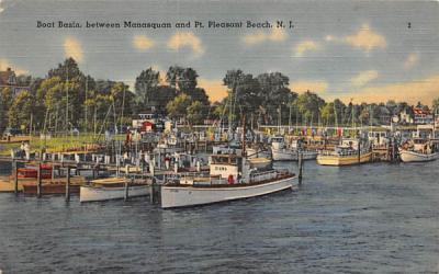 Boat Basin Point Pleasant Beach, New Jersey Postcard