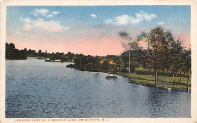 Looking East on Carnegie Lake Princeton, New Jersey Postcard