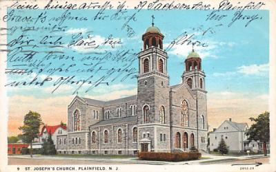 St. Joseph's Church Plainfield, New Jersey Postcard
