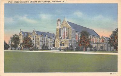 Saint Joseph's Chapel and College Princeton, New Jersey Postcard