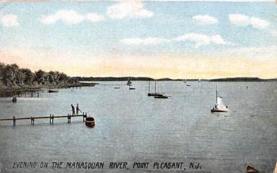 Evening on the Manasquan River Point Pleasant, New Jersey Postcard