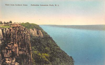 View from Lookout Area Palisades Interstate Park, New Jersey Postcard