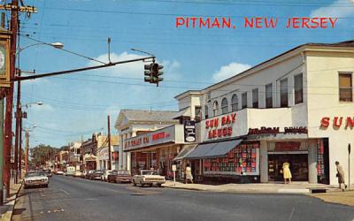 View of South Broadway, looking North Pitman, New Jersey Postcard