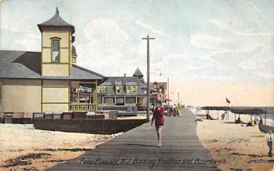 Bathing Pavilion and Boardwalk Point Pleasant, New Jersey Postcard