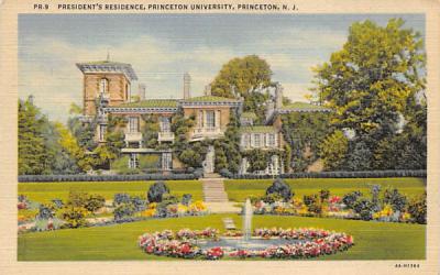 President's Residence, Princeton University New Jersey Postcard