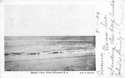 Beach View Point Pleasant, New Jersey Postcard