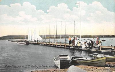 Crabbing at Clarks Landing Point Pleasant, New Jersey Postcard