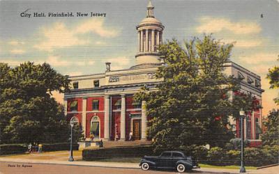 City Hall Plainfield, New Jersey Postcard