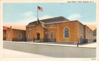 Post Office Perth Amboy, New Jersey Postcard
