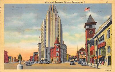 Main and Prospect Streets Passaic, New Jersey Postcard