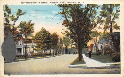 Residence Section Passaic, New Jersey Postcard