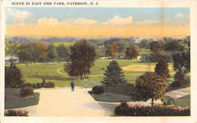 Scene in East Side Park Paterson, New Jersey Postcard