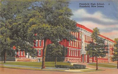 Plainfield High School New Jersey Postcard