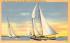 Under Full Sail Over the Sunlit Water Point Pleasant Beach, New Jersey Postcard