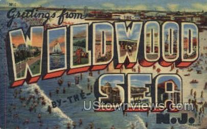 Greetings From - Wildwood-by-the Sea, New Jersey NJ Postcard