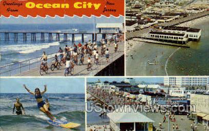 Greetings From - Ocean City, New Jersey NJ Postcard