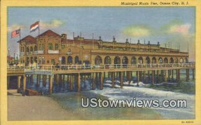 Municipal Music Pier - Ocean City, New Jersey NJ Postcard