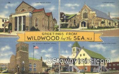 First Baptist Church - Wildwood-by-the Sea, New Jersey NJ Postcard