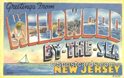 Wildwood-by-the-Sea, New Jersey Postcard      ;      Wildwood-by-the-Sea, NJ - Wildwood-by-the Sea