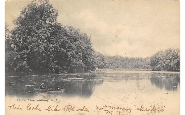 Milton Lake Rahway, New Jersey Postcard