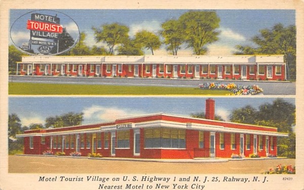 Motel Tourist Village Rahway, New Jersey Postcard