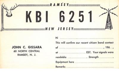 KBI 6251 Ramsey, New Jersey Postcard