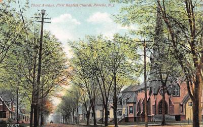 First Baptist Church Roselle, New Jersey Postcard