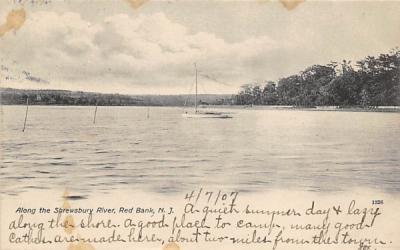 Along the Shrewbury River Red Bank, New Jersey Postcard