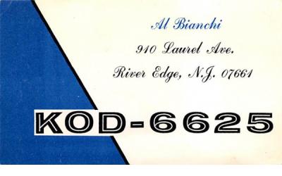 KOD - 6625 River Edge, New Jersey Postcard