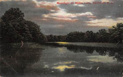 Moonlight on Milton Lake Rahway, New Jersey Postcard