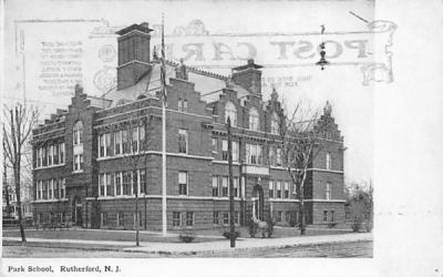 Park School  Rutherford, New Jersey Postcard