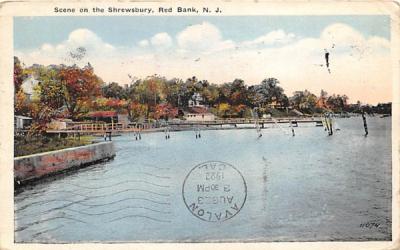 Scene on the Shrewbury Red Bank, New Jersey Postcard
