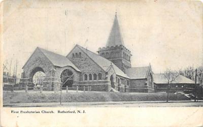 Frist Presbytarian Church Rutherford, New Jersey Postcard