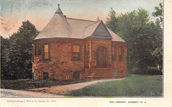 The Library Summit, New Jersey Postcard