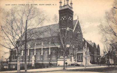 Saint Mary's Church and Rectory South Amboy, New Jersey Postcard