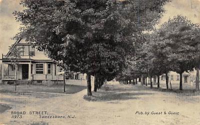 Broad Street Swedesboro, New Jersey Postcard
