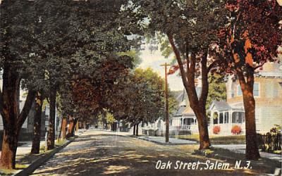 Oak Street Salem, New Jersey Postcard
