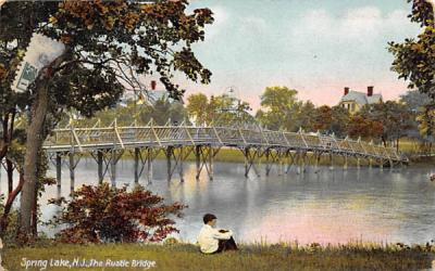 The Rustic Bridge Spring Lake, New Jersey Postcard