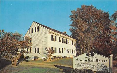 The Cannon Ball House Springfield, New Jersey Postcard