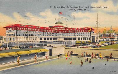 South End Swimming Pool and Monmouth Hotel Spring Lake, New Jersey Postcard