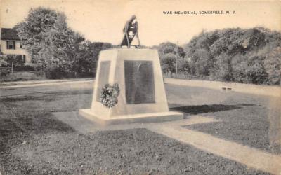 War Memorial Somerville, New Jersey Postcard