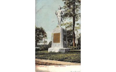Soldiers Monument Springfield, New Jersey Postcard