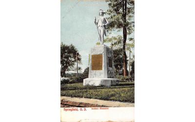 Soldiers Monument Springfield, New Jersey Postcard