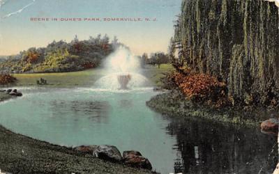 Scene in Duke's Park Somerville, New Jersey Postcard
