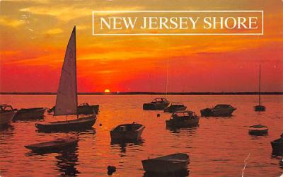 Sunset on Barnegat Bay Seaside Park, New Jersey Postcard
