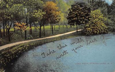Lake Path Spring Lake, New Jersey Postcard